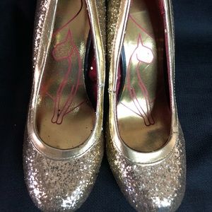 Baby Phat Gold Sparkle Heel